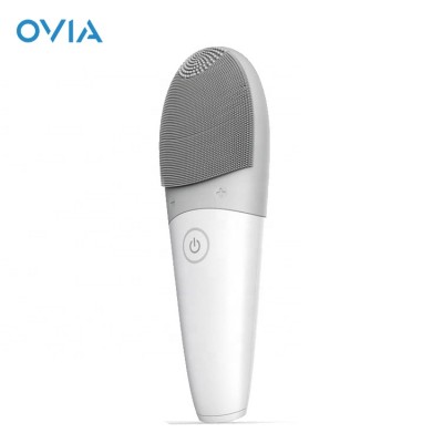 Waterproof Silicone Sonic Facial Cleaner Brush Handle Pores Cleansing Skin Care Device Wireless Charging