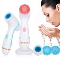 Wireless Charging 3 In 1 Electric Face  Skin Cleaner Facial Cleansing Cleanser Brush